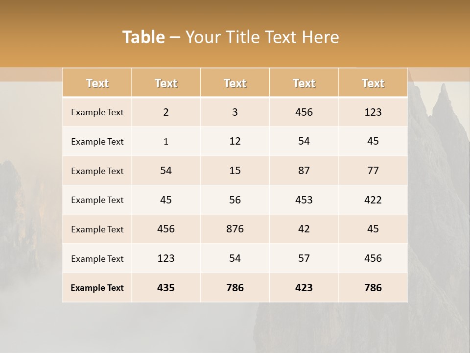 A Picture Of A Mountain With Clouds Coming Out Of It PowerPoint Template
