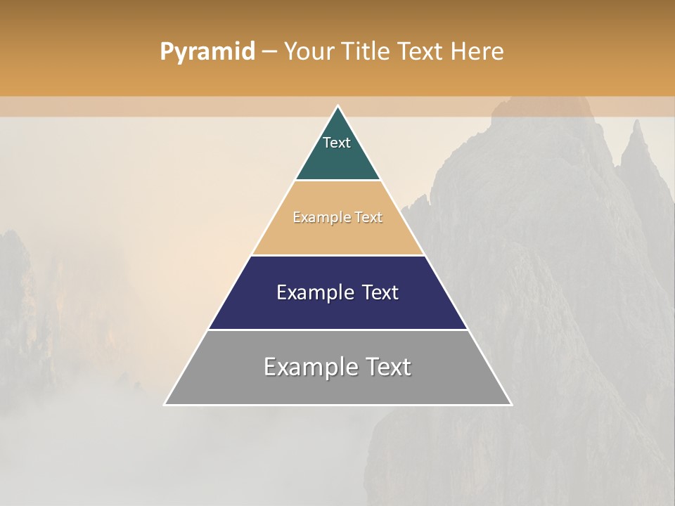 A Picture Of A Mountain With Clouds Coming Out Of It PowerPoint Template