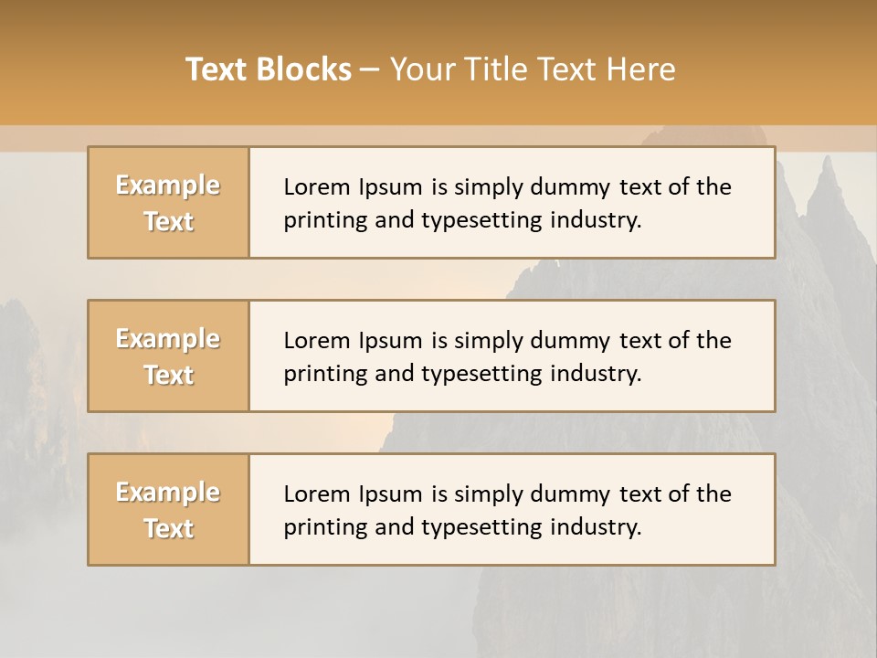 A Picture Of A Mountain With Clouds Coming Out Of It PowerPoint Template