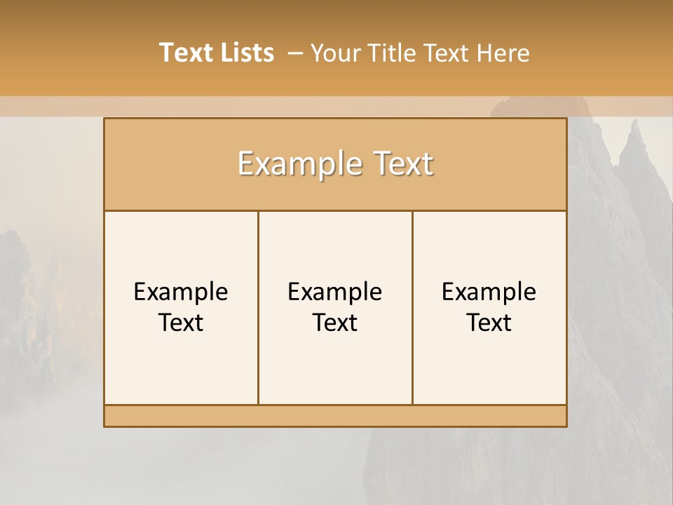 A Picture Of A Mountain With Clouds Coming Out Of It PowerPoint Template