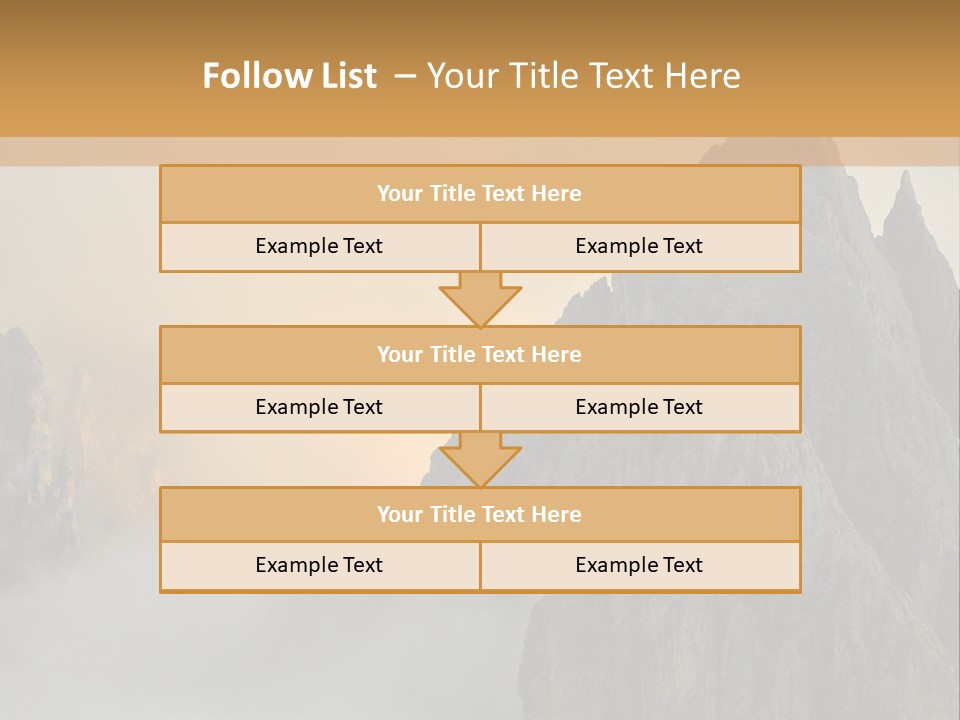 A Picture Of A Mountain With Clouds Coming Out Of It PowerPoint Template
