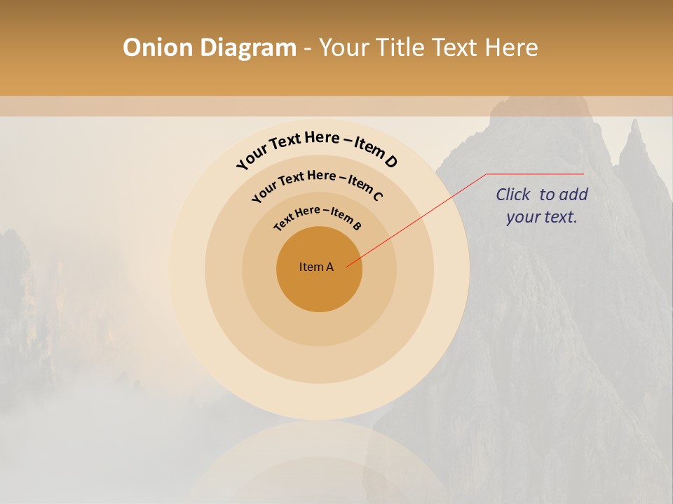 A Picture Of A Mountain With Clouds Coming Out Of It PowerPoint Template