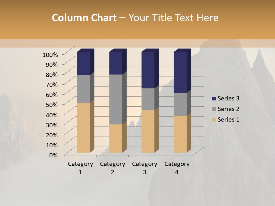 A Picture Of A Mountain With Clouds Coming Out Of It PowerPoint Template