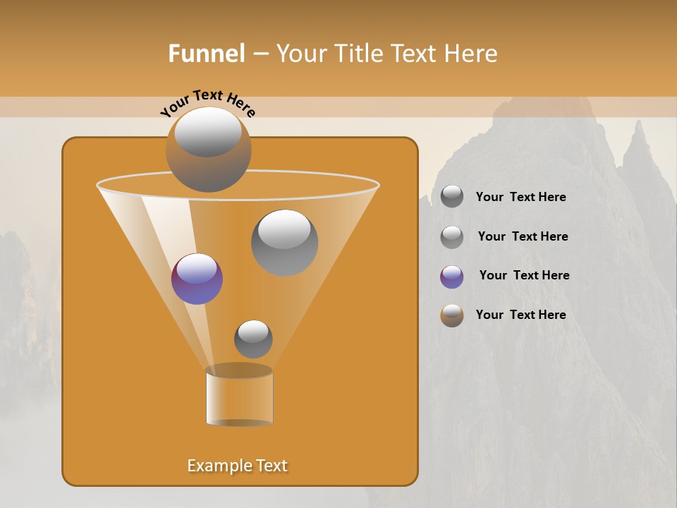 A Picture Of A Mountain With Clouds Coming Out Of It PowerPoint Template
