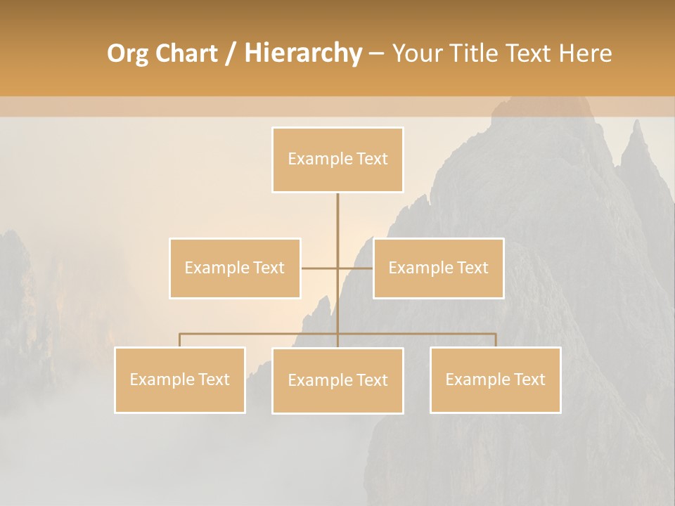 A Picture Of A Mountain With Clouds Coming Out Of It PowerPoint Template