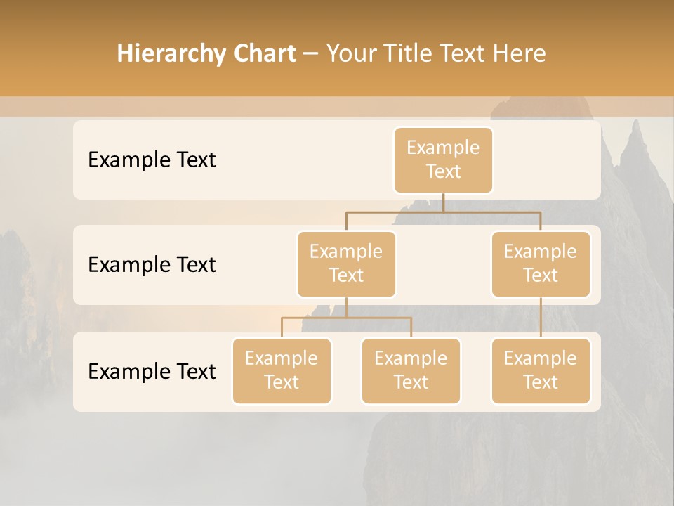A Picture Of A Mountain With Clouds Coming Out Of It PowerPoint Template