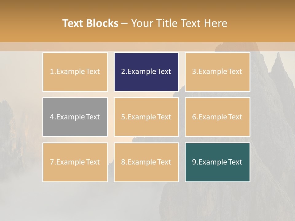 A Picture Of A Mountain With Clouds Coming Out Of It PowerPoint Template
