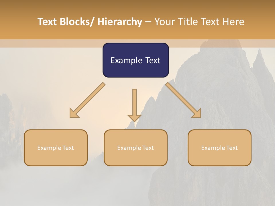A Picture Of A Mountain With Clouds Coming Out Of It PowerPoint Template