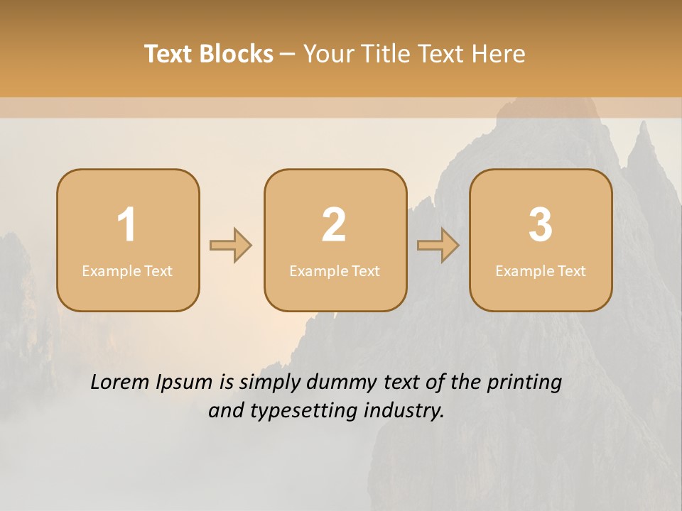 A Picture Of A Mountain With Clouds Coming Out Of It PowerPoint Template