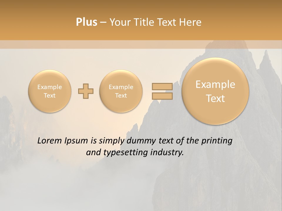 A Picture Of A Mountain With Clouds Coming Out Of It PowerPoint Template