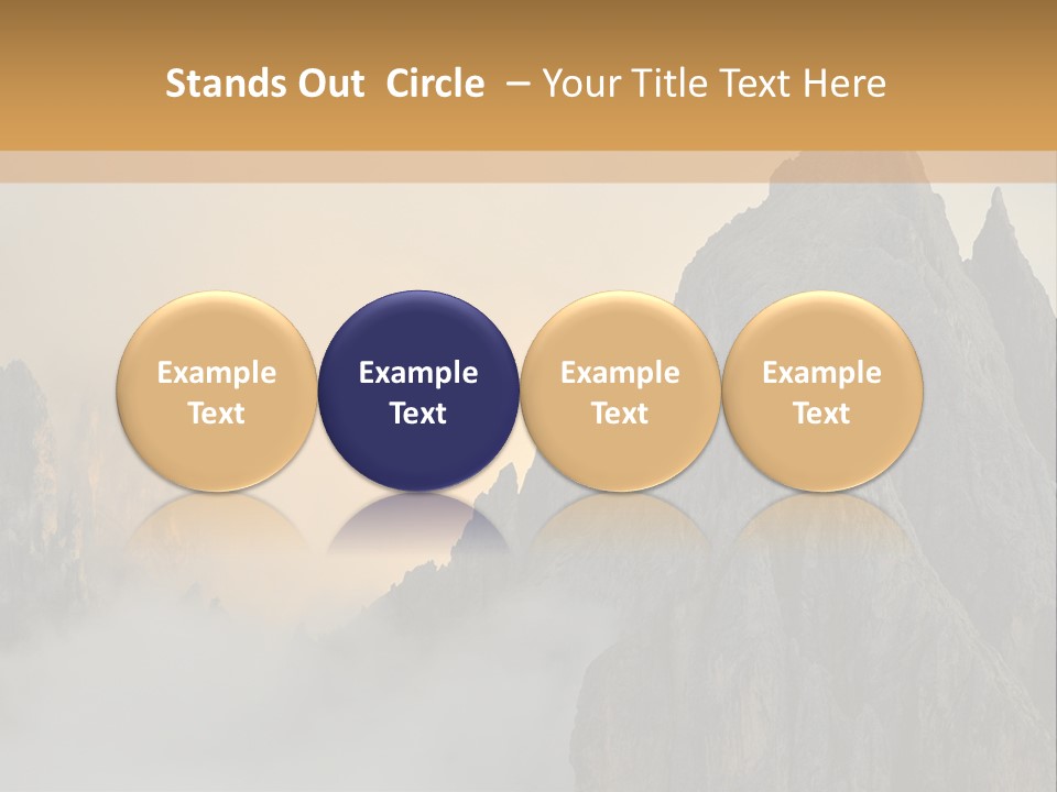 A Picture Of A Mountain With Clouds Coming Out Of It PowerPoint Template