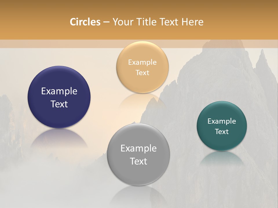 A Picture Of A Mountain With Clouds Coming Out Of It PowerPoint Template