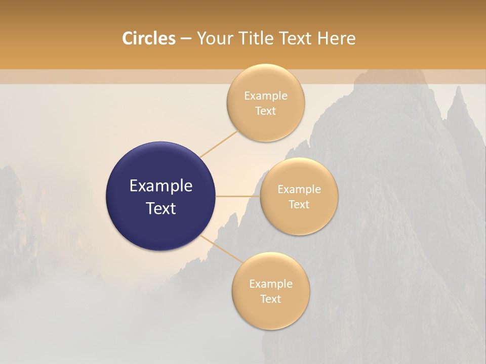 A Picture Of A Mountain With Clouds Coming Out Of It PowerPoint Template