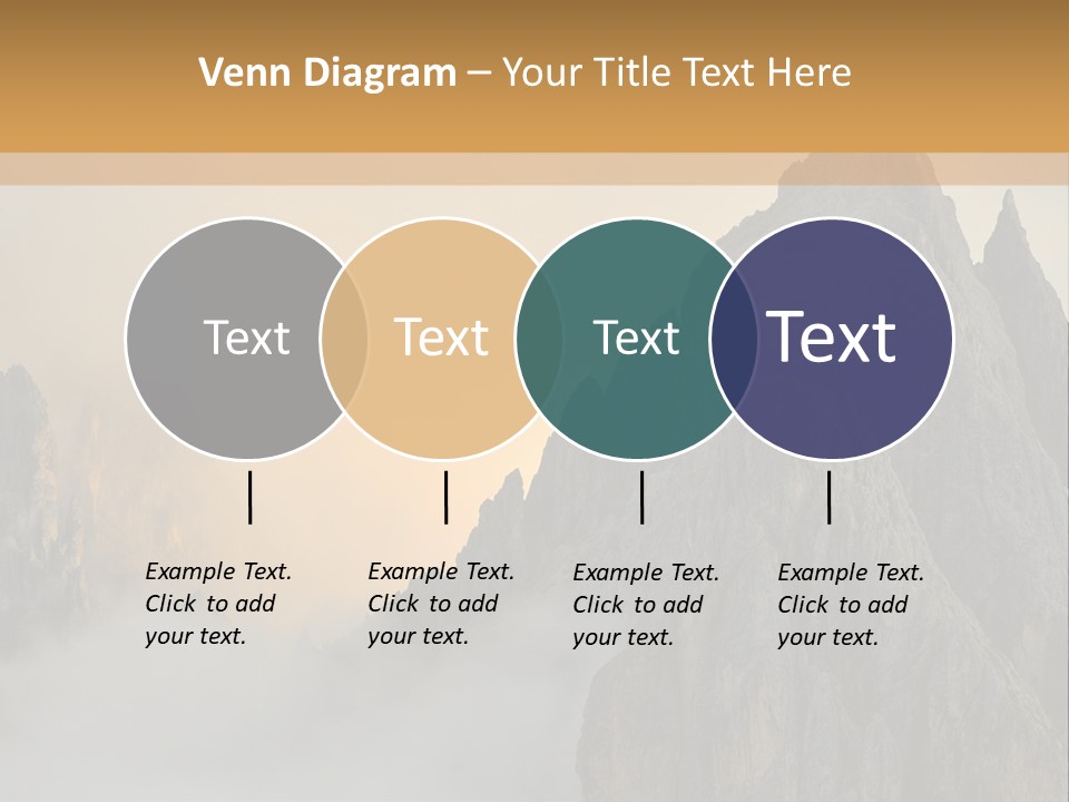 A Picture Of A Mountain With Clouds Coming Out Of It PowerPoint Template