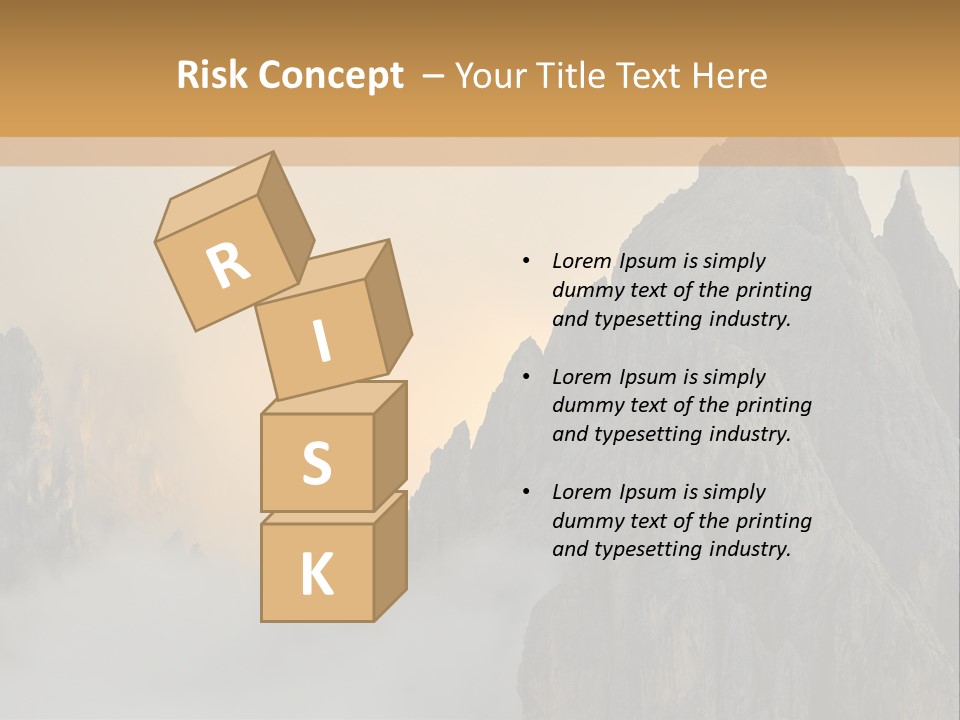 A Picture Of A Mountain With Clouds Coming Out Of It PowerPoint Template