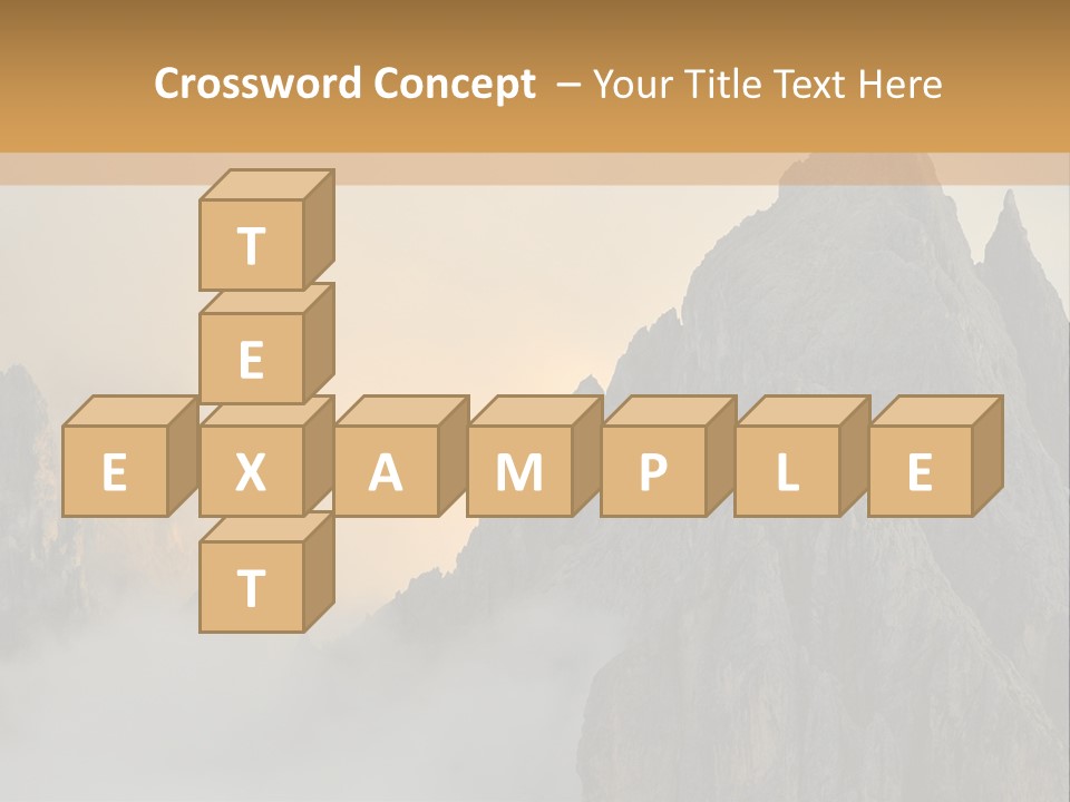 A Picture Of A Mountain With Clouds Coming Out Of It PowerPoint Template