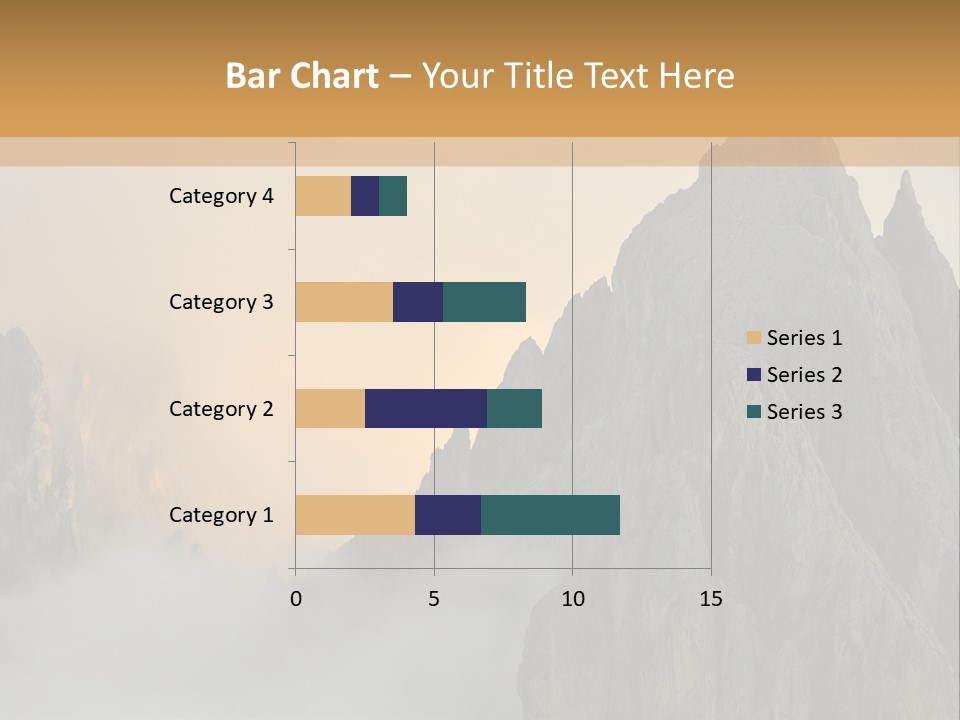 A Picture Of A Mountain With Clouds Coming Out Of It PowerPoint Template