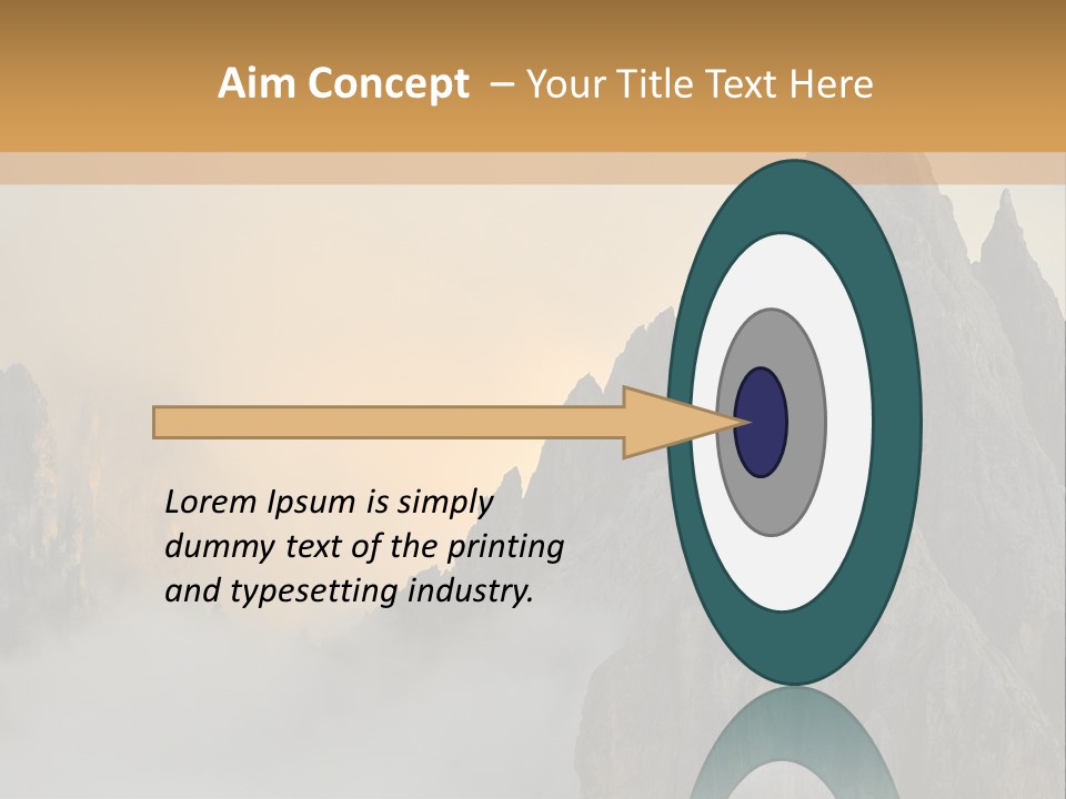 A Picture Of A Mountain With Clouds Coming Out Of It PowerPoint Template