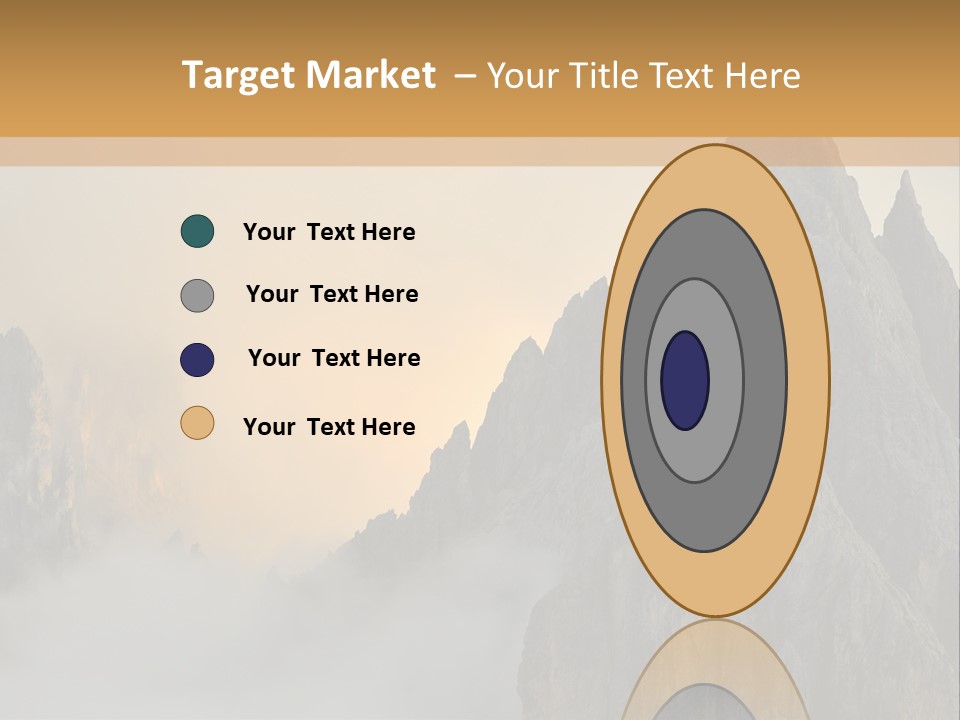 A Picture Of A Mountain With Clouds Coming Out Of It PowerPoint Template