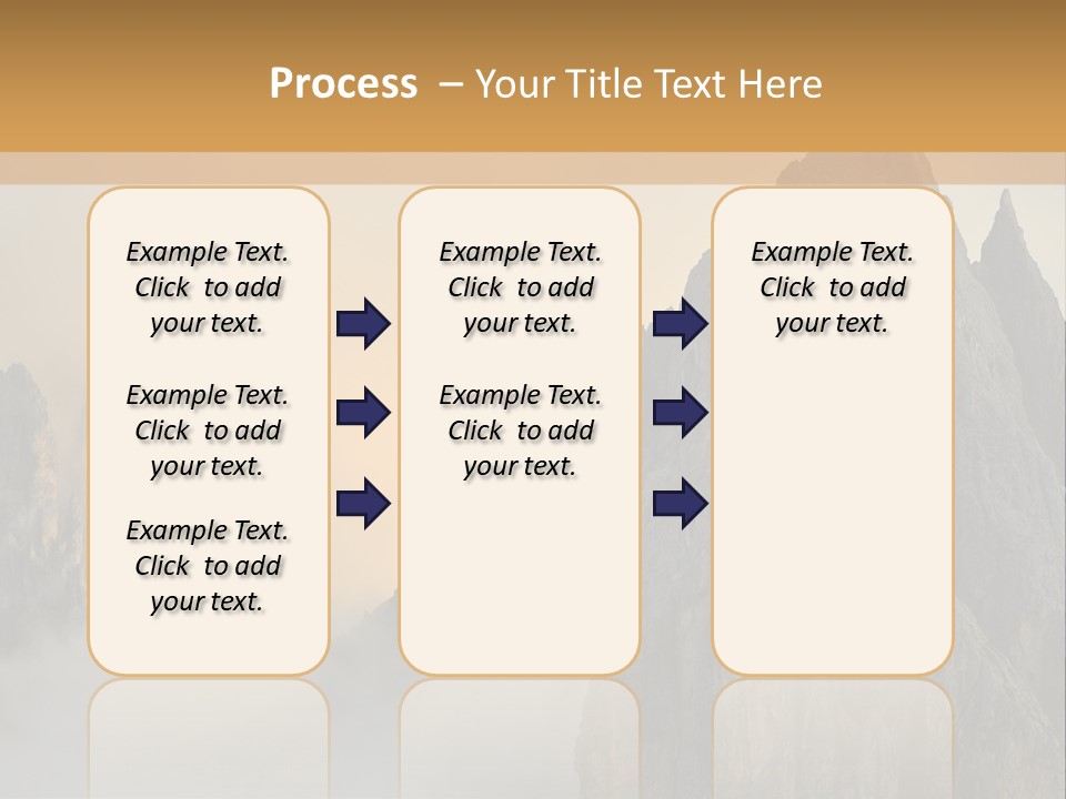 A Picture Of A Mountain With Clouds Coming Out Of It PowerPoint Template