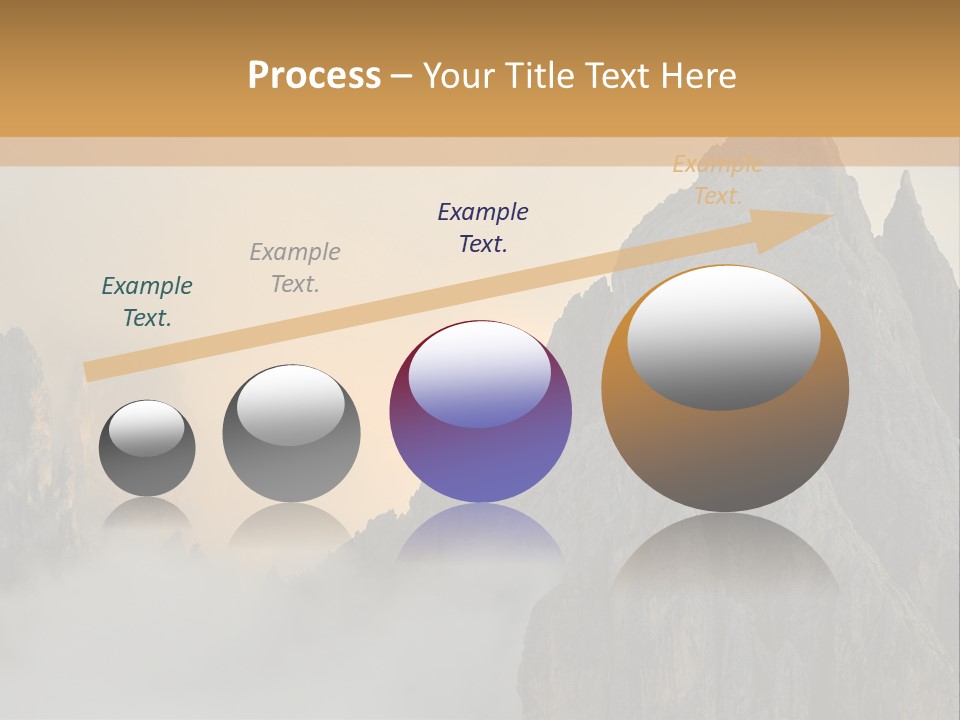 A Picture Of A Mountain With Clouds Coming Out Of It PowerPoint Template