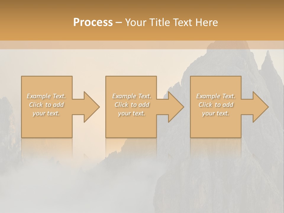 A Picture Of A Mountain With Clouds Coming Out Of It PowerPoint Template
