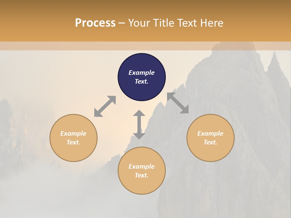 A Picture Of A Mountain With Clouds Coming Out Of It PowerPoint Template