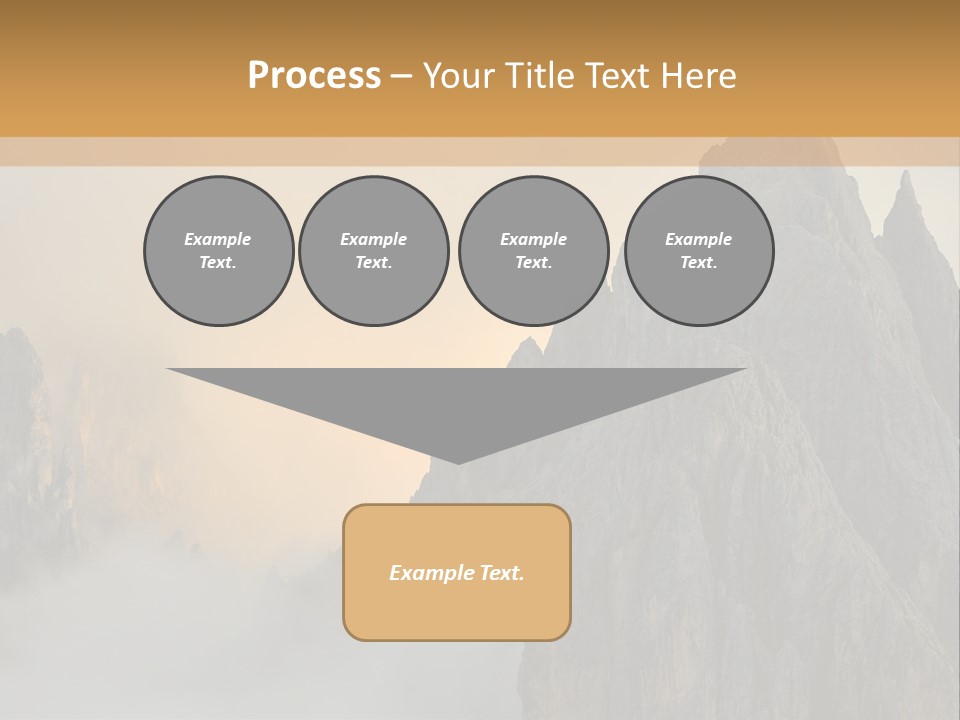 A Picture Of A Mountain With Clouds Coming Out Of It PowerPoint Template