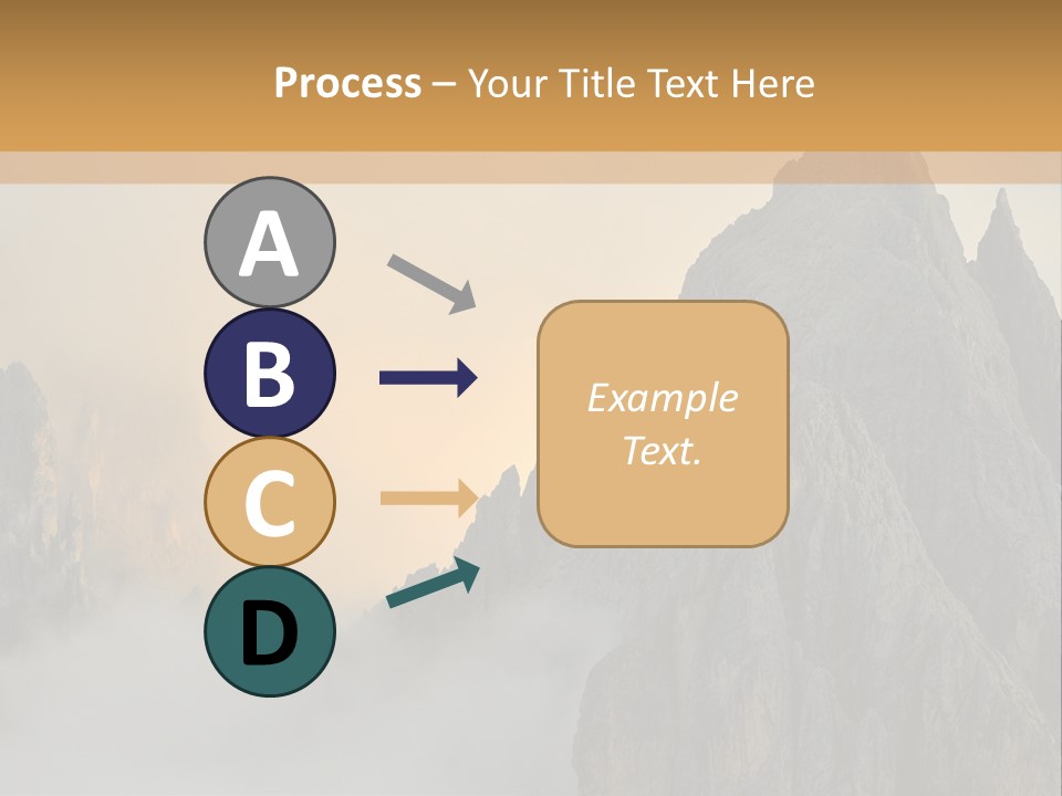 A Picture Of A Mountain With Clouds Coming Out Of It PowerPoint Template