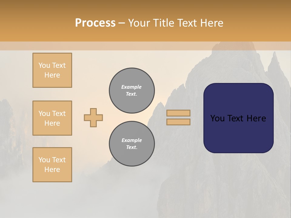 A Picture Of A Mountain With Clouds Coming Out Of It PowerPoint Template