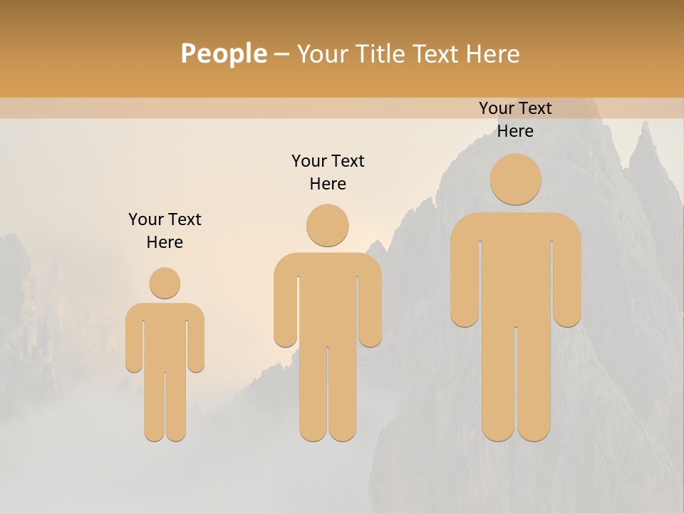 A Picture Of A Mountain With Clouds Coming Out Of It PowerPoint Template