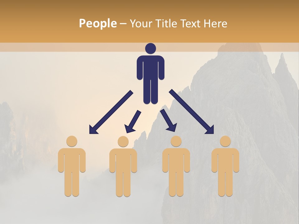 A Picture Of A Mountain With Clouds Coming Out Of It PowerPoint Template