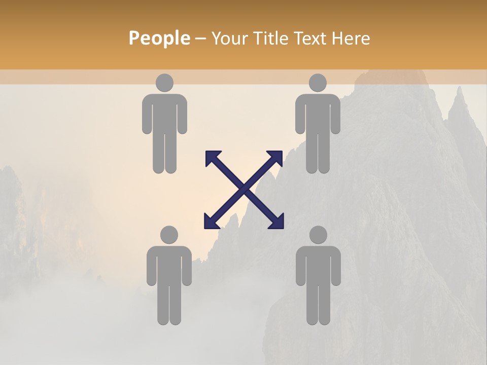 A Picture Of A Mountain With Clouds Coming Out Of It PowerPoint Template