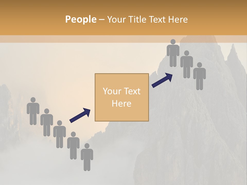 A Picture Of A Mountain With Clouds Coming Out Of It PowerPoint Template
