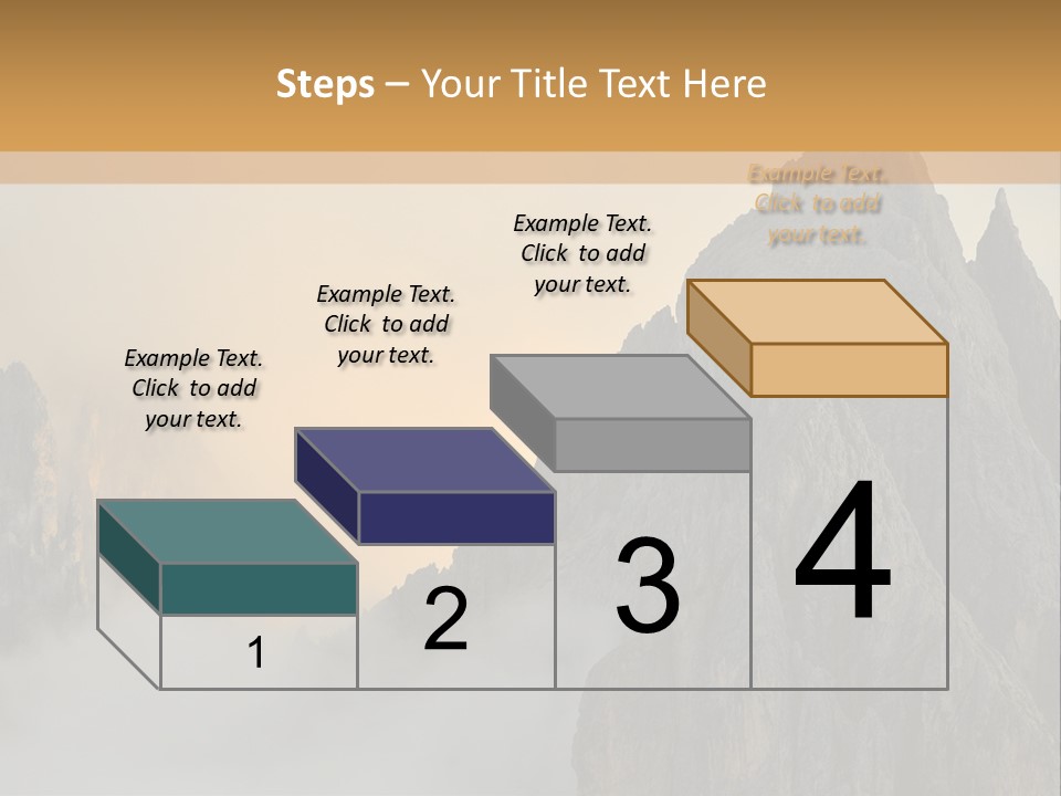 A Picture Of A Mountain With Clouds Coming Out Of It PowerPoint Template