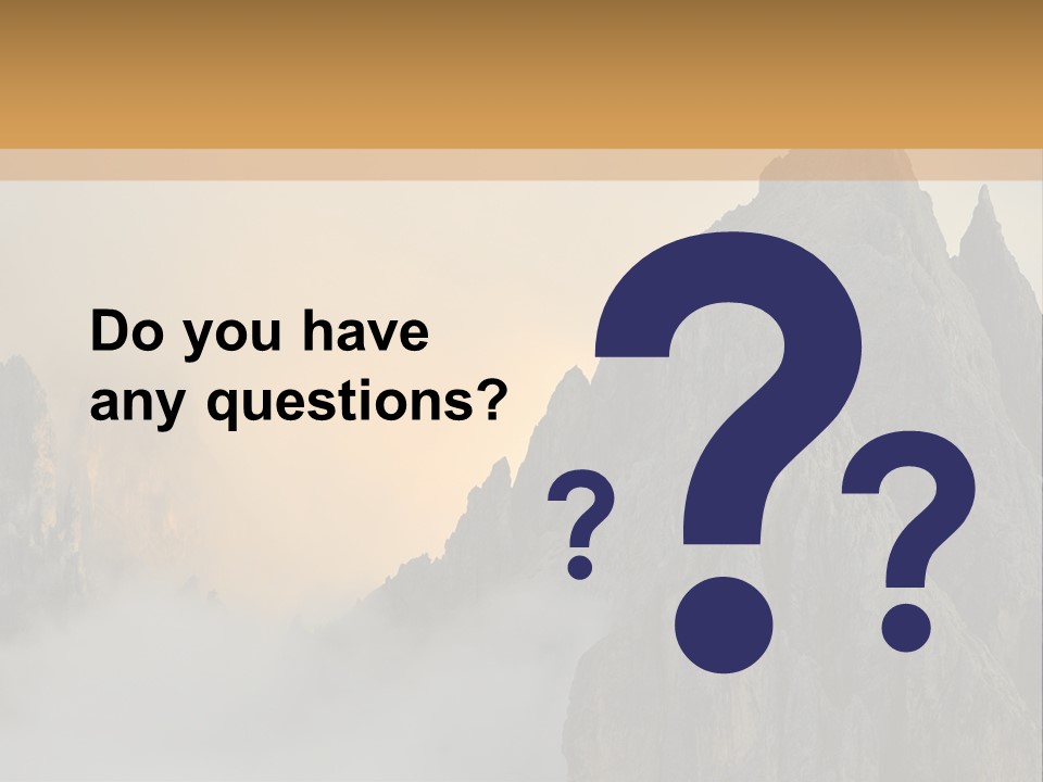 A Picture Of A Mountain With Clouds Coming Out Of It PowerPoint Template