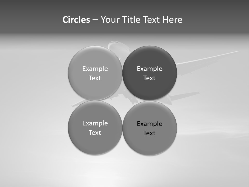 An Airplane Flying In The Sky With The Sun Behind It PowerPoint Template