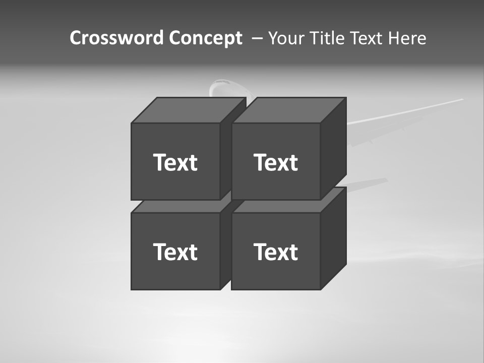 An Airplane Flying In The Sky With The Sun Behind It PowerPoint Template