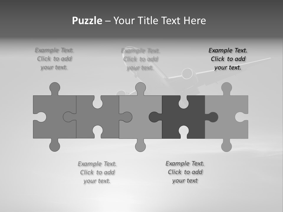 An Airplane Flying In The Sky With The Sun Behind It PowerPoint Template