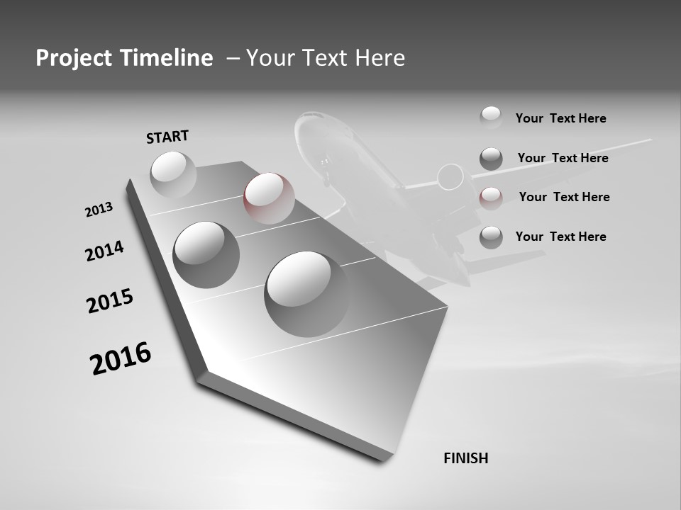 An Airplane Flying In The Sky With The Sun Behind It PowerPoint Template