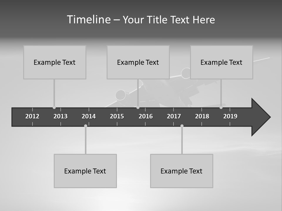 An Airplane Flying In The Sky With The Sun Behind It PowerPoint Template