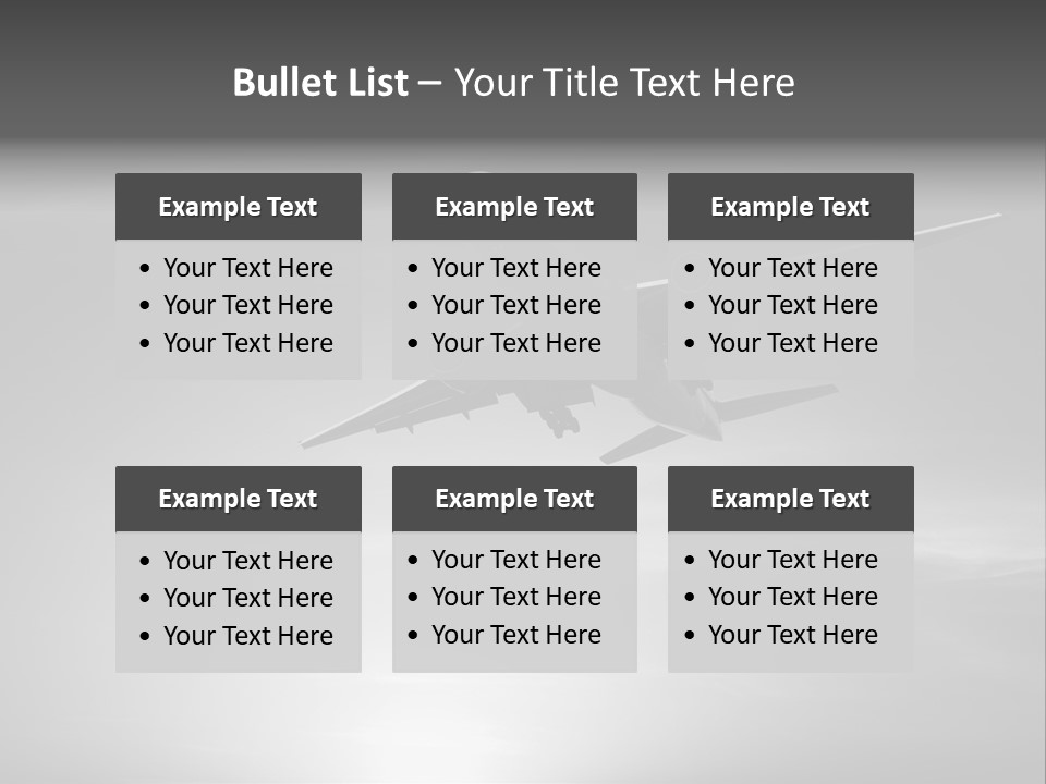 An Airplane Flying In The Sky With The Sun Behind It PowerPoint Template