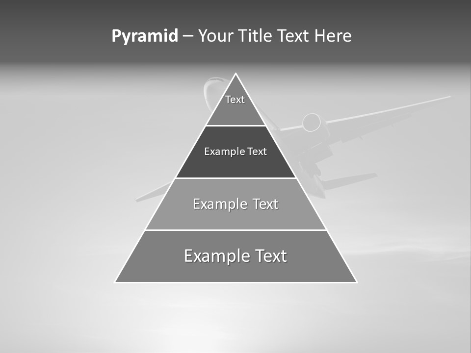 An Airplane Flying In The Sky With The Sun Behind It PowerPoint Template