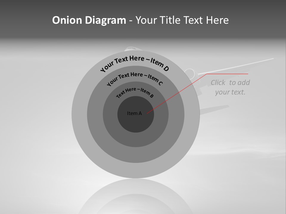 An Airplane Flying In The Sky With The Sun Behind It PowerPoint Template
