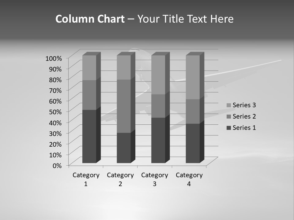 An Airplane Flying In The Sky With The Sun Behind It PowerPoint Template