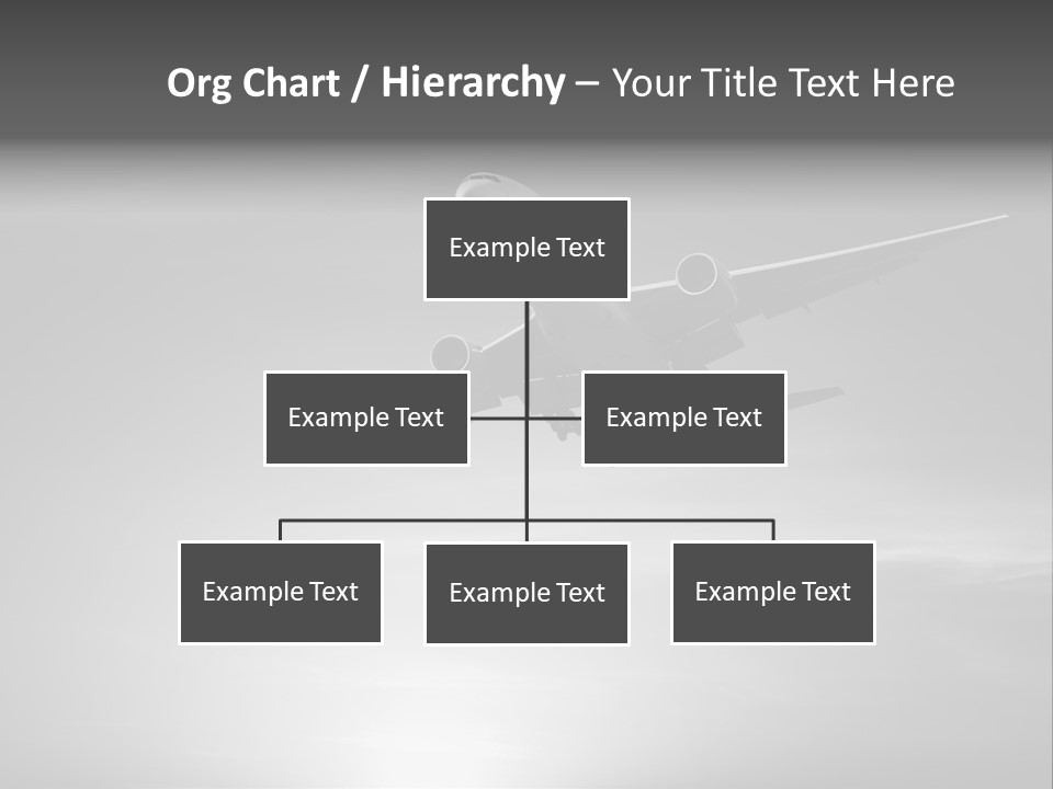An Airplane Flying In The Sky With The Sun Behind It PowerPoint Template