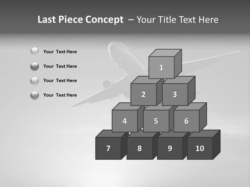 An Airplane Flying In The Sky With The Sun Behind It PowerPoint Template