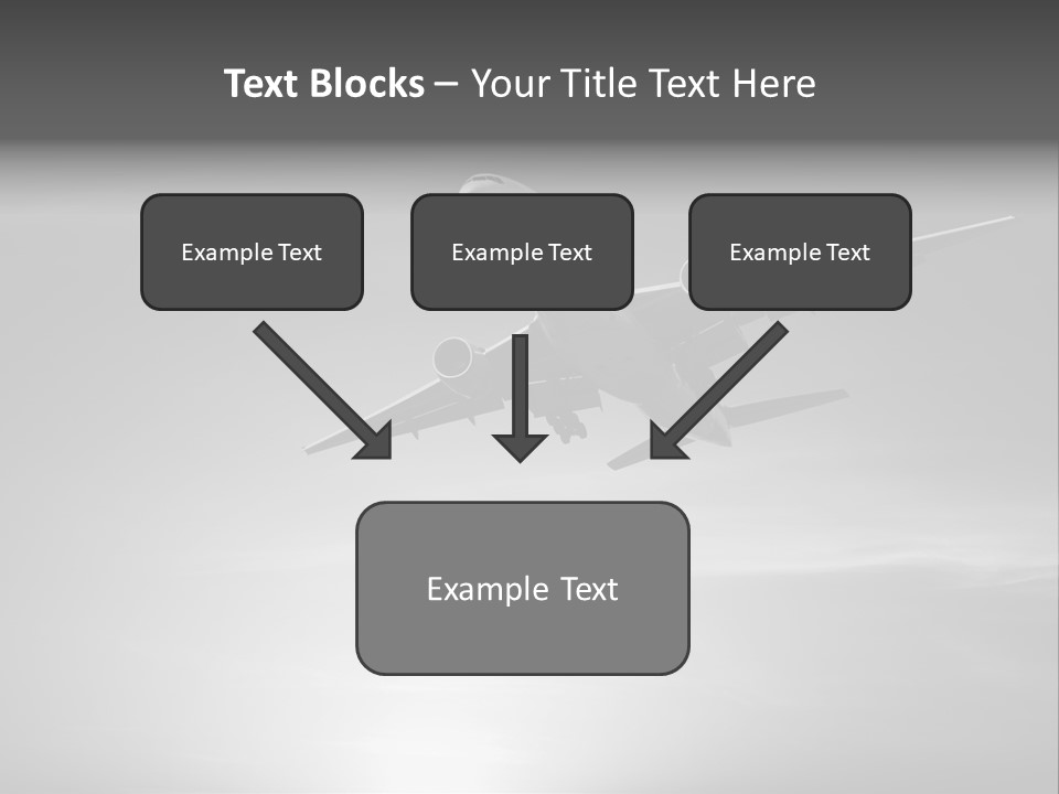 An Airplane Flying In The Sky With The Sun Behind It PowerPoint Template