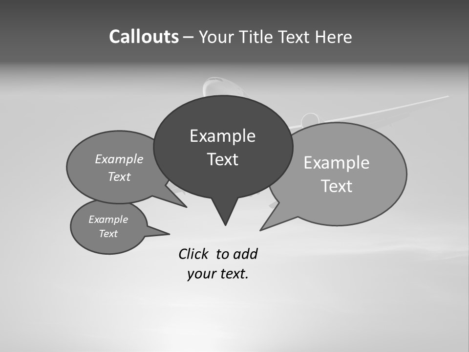 An Airplane Flying In The Sky With The Sun Behind It PowerPoint Template