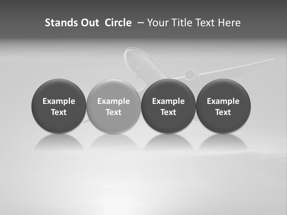 An Airplane Flying In The Sky With The Sun Behind It PowerPoint Template